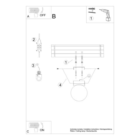 Sollux Lighting Plafon YOLI 1 biały