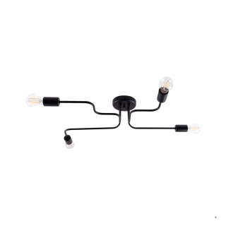 Sollux Lighting Żyrandol VECTOR 4 czarny
