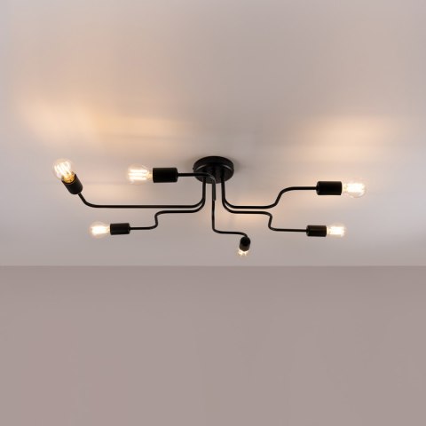 Sollux Lighting Żyrandol VECTOR 6 czarny