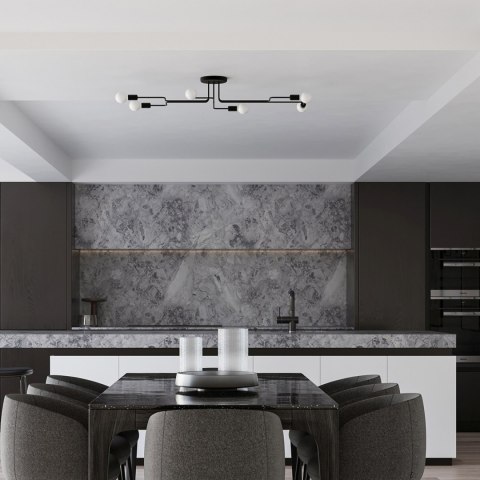 Sollux Lighting Żyrandol VECTOR 8 czarny