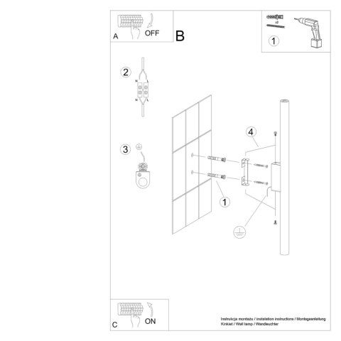 Sollux Lighting Kinkiet PASTELO 2 biały