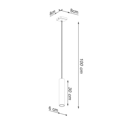 Sollux Lighting Lampa Wisząca LAGOS 1 złoty połysk