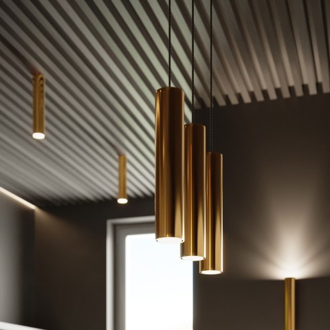 Sollux Lighting Lampa Wisząca LAGOS 1 złoty połysk