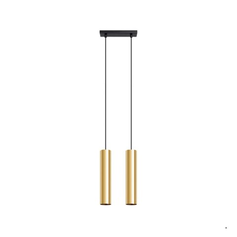 Sollux Lighting Lampa Wisząca LAGOS 2 złoty połysk
