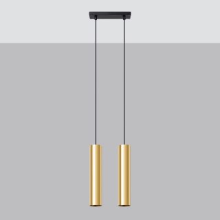 Sollux Lighting Lampa Wisząca LAGOS 2 złoty połysk