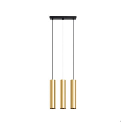 Sollux Lighting Lampa Wisząca LAGOS 3 złoty połysk