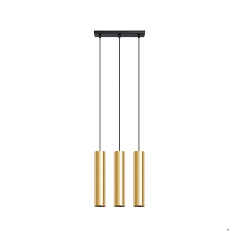 Sollux Lighting Lampa Wisząca LAGOS 3 złoty połysk