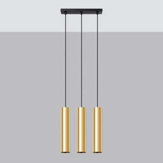 Sollux Lighting Lampa Wisząca LAGOS 3 złoty połysk