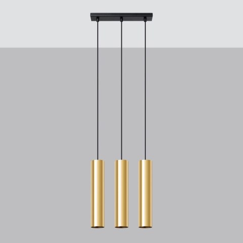 Sollux Lighting Lampa Wisząca LAGOS 3 złoty połysk