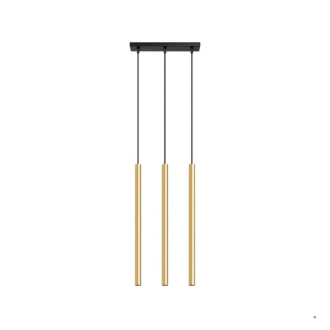 Sollux Lighting Lampa Wisząca PASTELO 3L złoty połysk