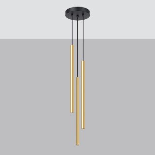 Sollux Lighting Lampa Wisząca PASTELO 3P złoty połysk