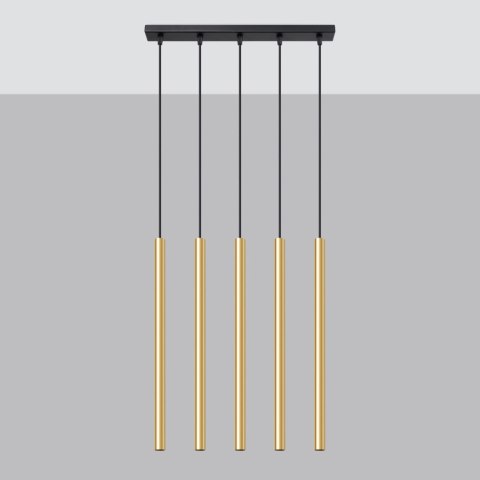 Sollux Lighting Lampa Wisząca PASTELO 5L złoty połysk