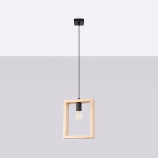 Sollux Lighting Lampa wisząca ARIES naturalne drewno