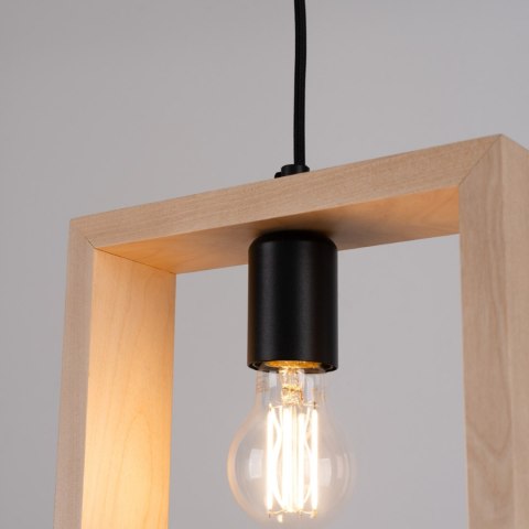 Sollux Lighting Lampa wisząca ARIES naturalne drewno