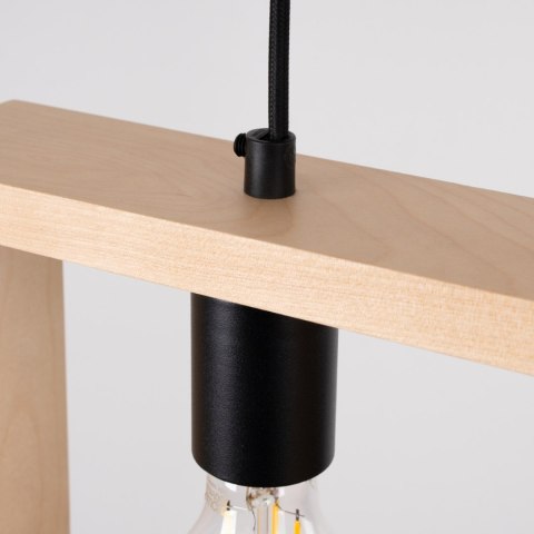 Sollux Lighting Lampa wisząca ARIES naturalne drewno