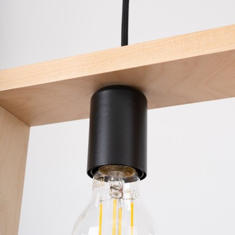 Sollux Lighting Lampa wisząca ARIES naturalne drewno