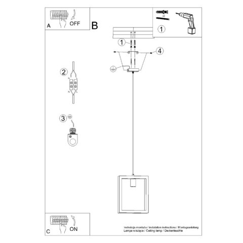 Sollux Lighting Lampa wisząca ARIES naturalne drewno