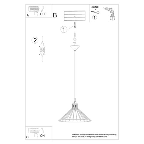 Sollux Lighting Lampa wisząca EDA