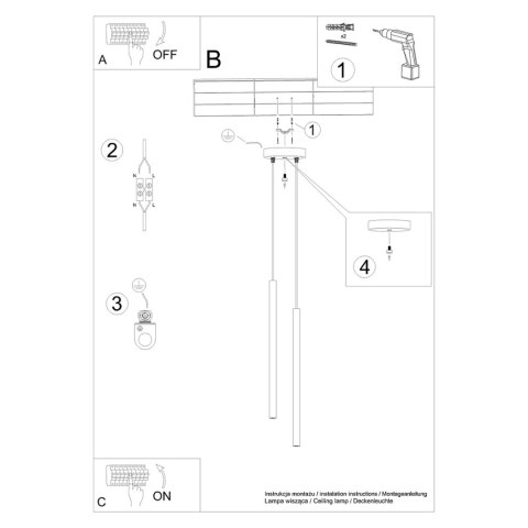 Sollux Lighting Lampa wisząca PASTELO 2 biała
