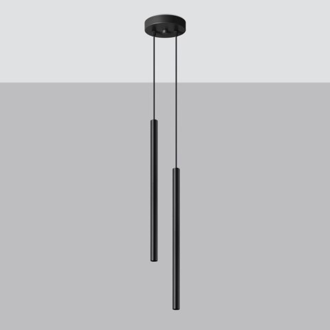 Sollux Lighting Lampa wisząca PASTELO 2 czarna