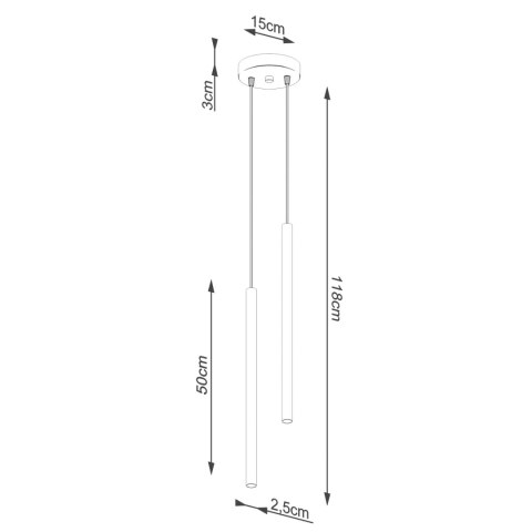 Sollux Lighting Lampa wisząca PASTELO 2 czarna
