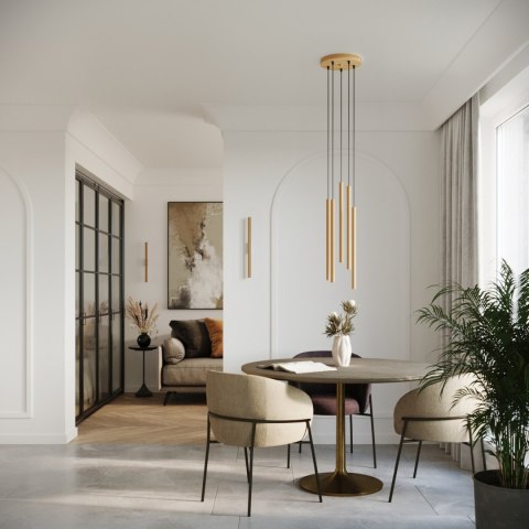 Sollux Lighting Lampa wisząca PASTELO 2 złota