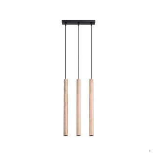 Sollux Lighting Lampa wisząca PASTELO 3L drewno