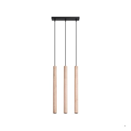 Sollux Lighting Lampa wisząca PASTELO 3L drewno