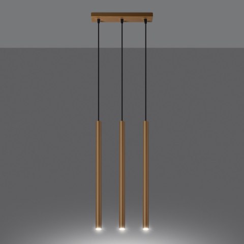 Sollux Lighting Lampa wisząca PASTELO 3L złota