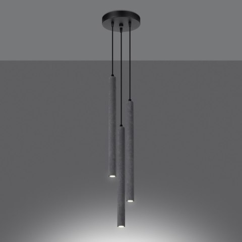 Sollux Lighting Lampa wisząca PASTELO 3P beton