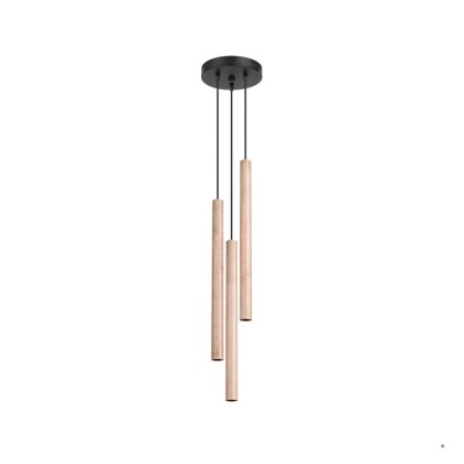 Sollux Lighting Lampa wisząca PASTELO 3P drewno