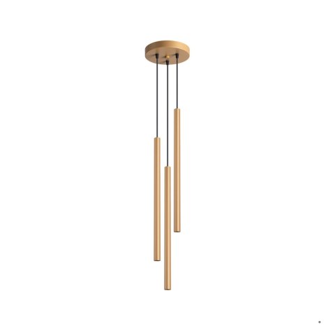 Sollux Lighting Lampa wisząca PASTELO 3P złota