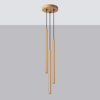 Sollux Lighting Lampa wisząca PASTELO 3P złota