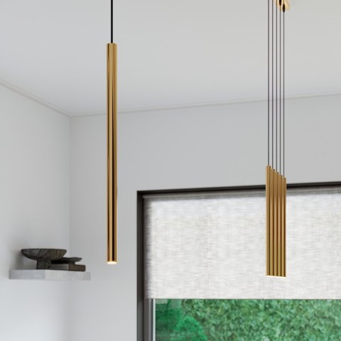 Sollux Lighting Lampa wisząca PASTELO 3P złota