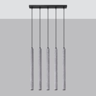 Sollux Lighting Lampa wisząca PASTELO 5L beton
