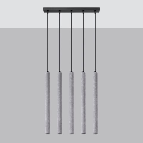Sollux Lighting Lampa wisząca PASTELO 5L beton