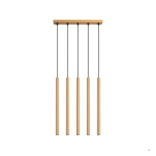 Sollux Lighting Lampa wisząca PASTELO 5L złota