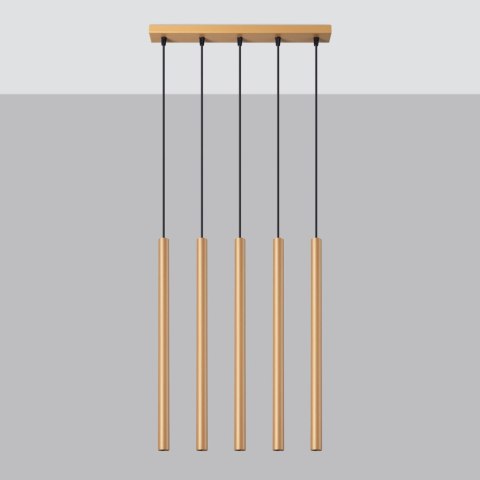 Sollux Lighting Lampa wisząca PASTELO 5L złota