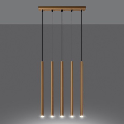 Sollux Lighting Lampa wisząca PASTELO 5L złota