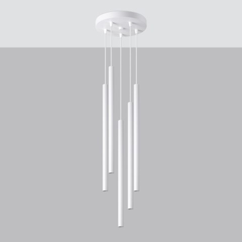 Sollux Lighting Lampa wisząca PASTELO 5P biała