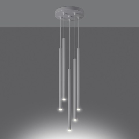Sollux Lighting Lampa wisząca PASTELO 5P biała