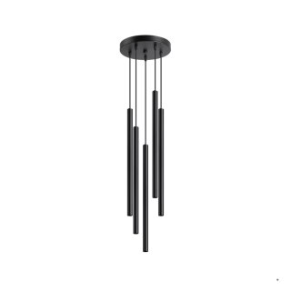 Sollux Lighting Lampa wisząca PASTELO 5P czarna