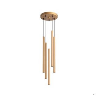 Sollux Lighting Lampa wisząca PASTELO 5P złota