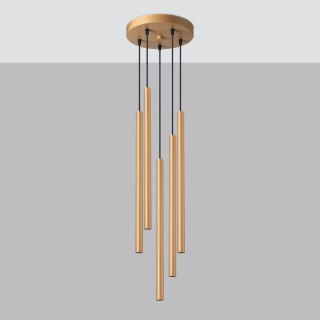 Sollux Lighting Lampa wisząca PASTELO 5P złota