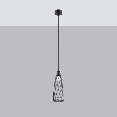 Sollux Lighting Lampa wisząca SUBA 1 czarna