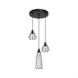 Sollux Lighting Lampa wisząca SUBA 3P czarna
