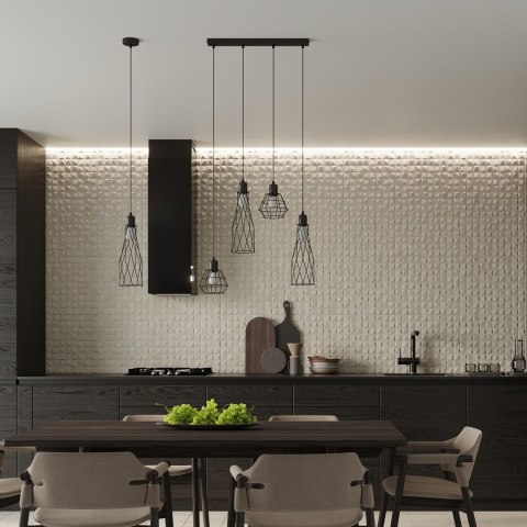 Sollux Lighting Lampa wisząca SUBA 3P czarna