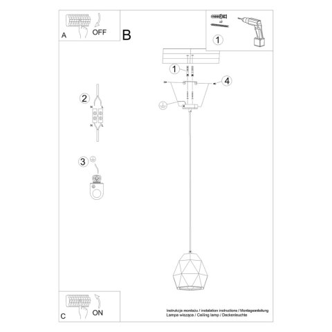 Sollux Lighting Lampa wisząca ceramiczna MINT