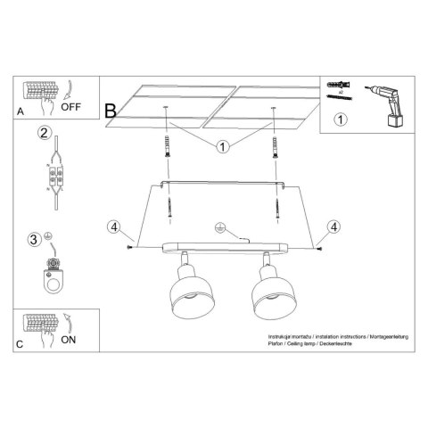 Sollux Lighting Plafon ELBA 2 biały