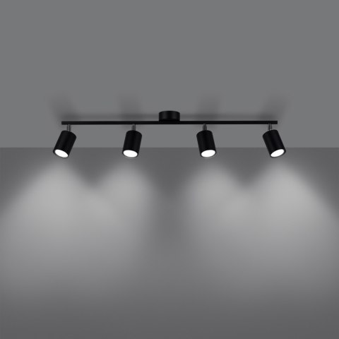 Sollux Lighting Plafon LEMMI 4L czarny